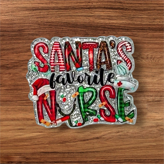 Santa’s Favorite Nurse Acrylic Flatback
