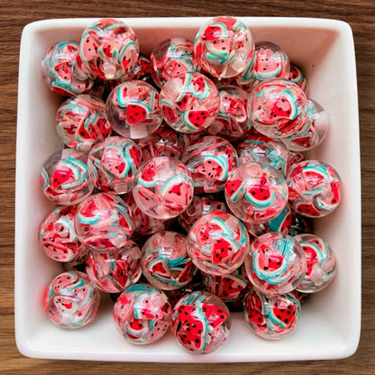 16mm Watermelon Acrylic Bead