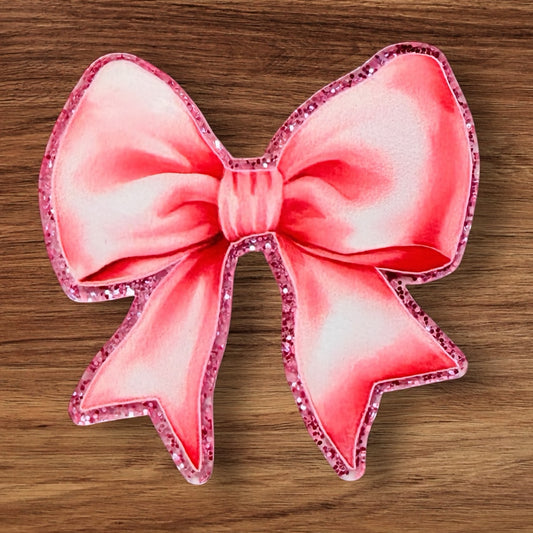 Pink Bow Acrylic Flatback