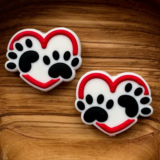 Red Heart with Paws Focal FP-043