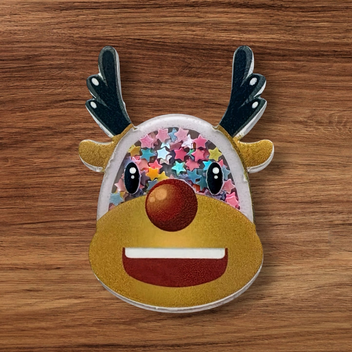 Reindeer Acrylic Shaker Flatback