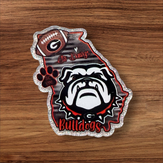 Georgia Football Acrylic Flatback