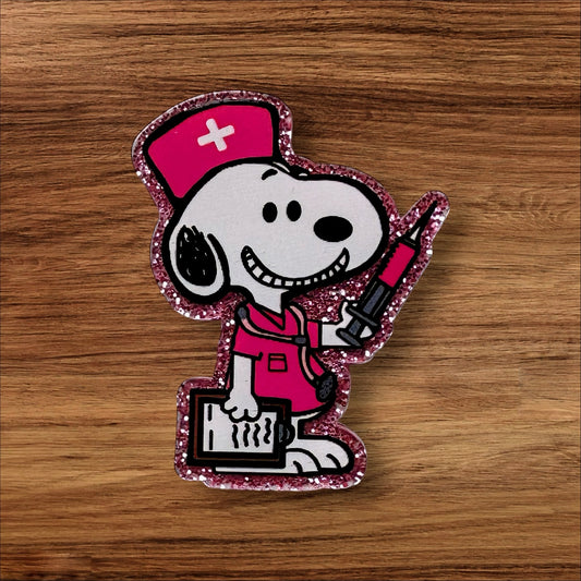 Nurse Dog Acrylic Flatback