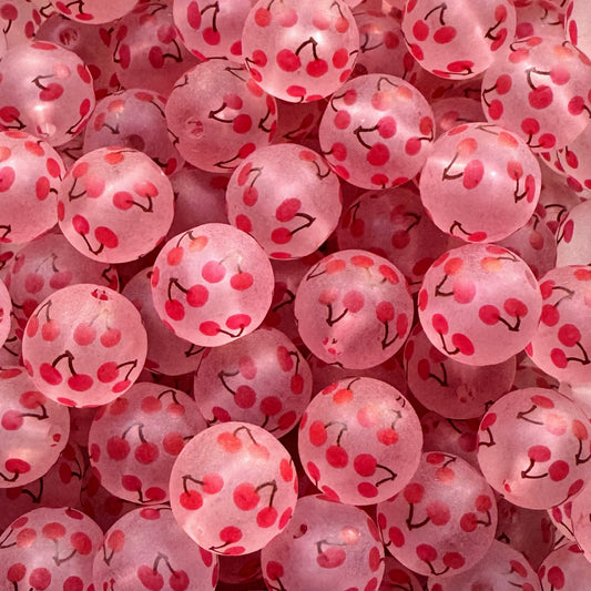 16mm Cherries Acrylic Bead