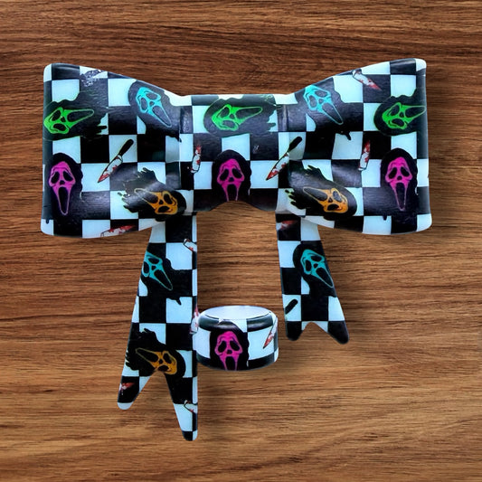 Checkered Ghostface Focal/Straw Topper