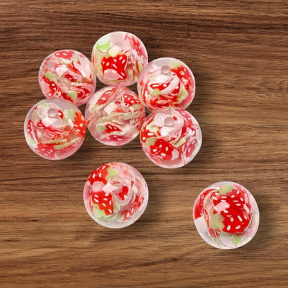 16mm Strawberry Acrylic Bead