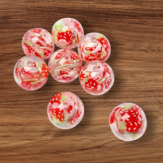 16mm Strawberry Acrylic Bead