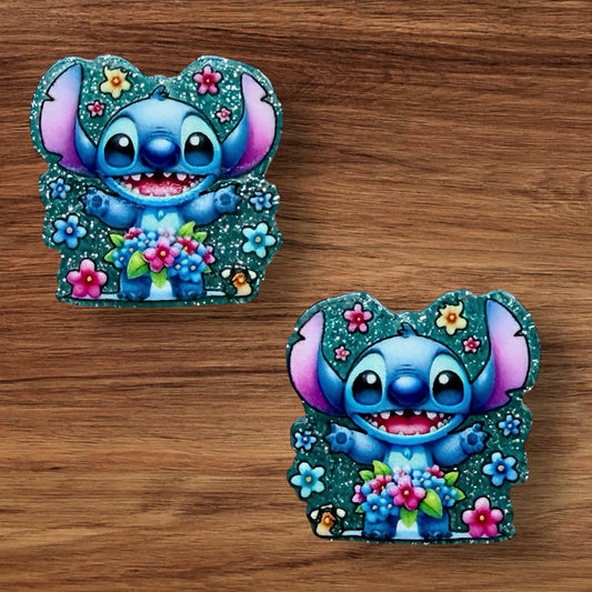 Acrylic Floral Blue Alien Focal