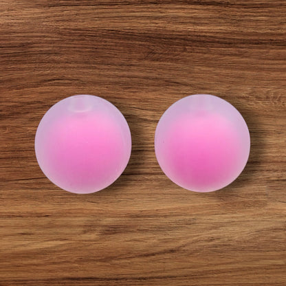 15mm Frosted Silicone Bead