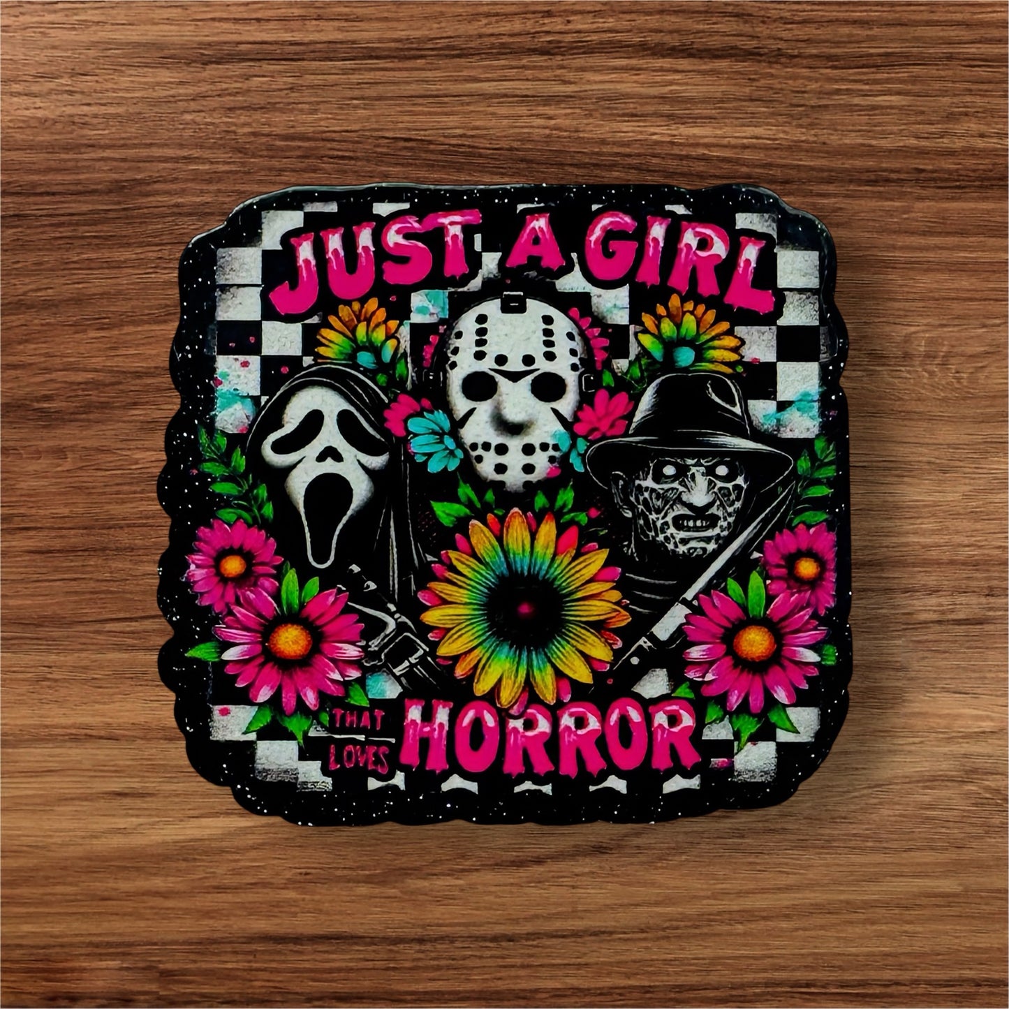 Just A Girl Who Loves Horror Acrylic Flatback (Custom)