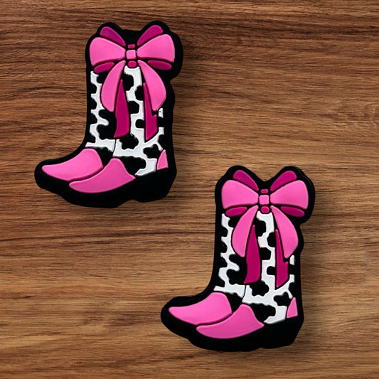Pink Cowgirl Boots With Bow Focal