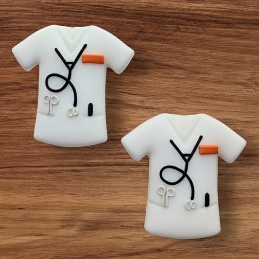 3-D Doctor Scrub Focal (White)