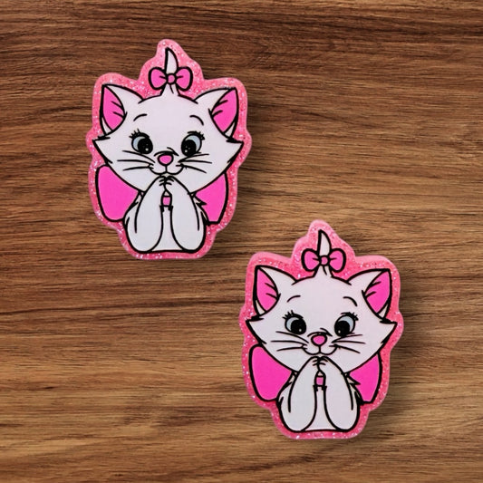 White Kitty Acrylic Focal