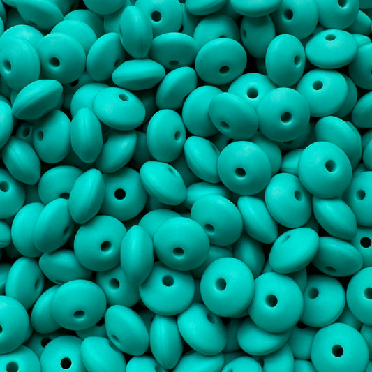 12mm Turquoise Silicone Lentil