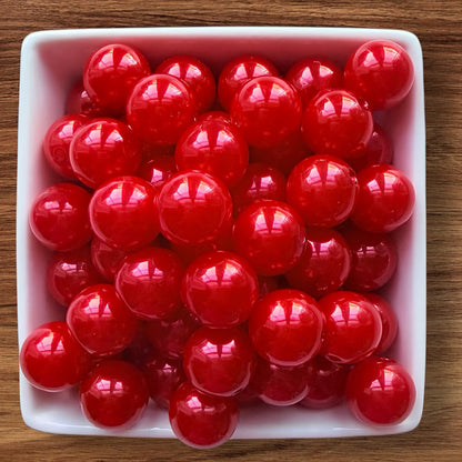16MM Glossy Cherry Red Acrylic Bead