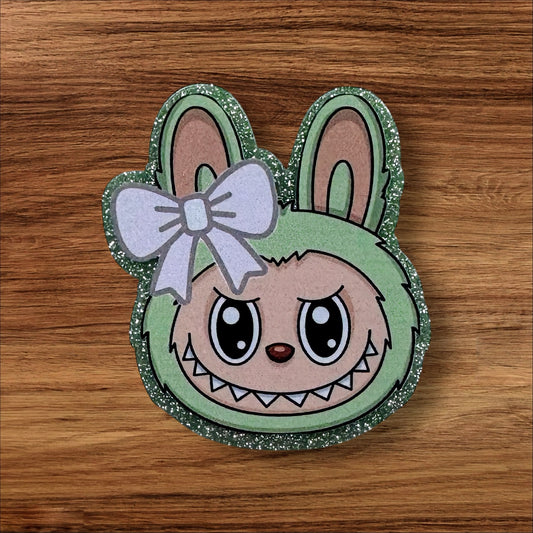 Monster With Bow Acrylic Flatback
