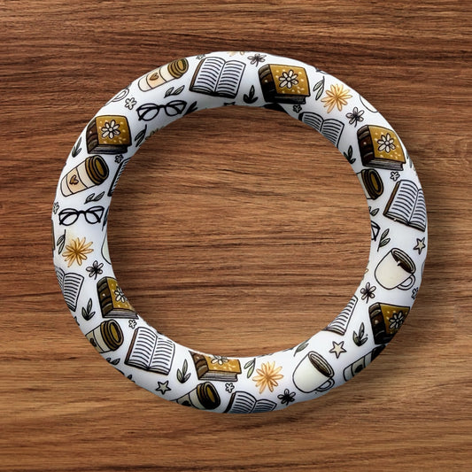 65mm Books & Coffee Silicone Ring
