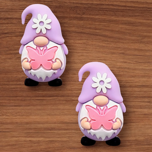 3-D Gnome With Butterfly Focal