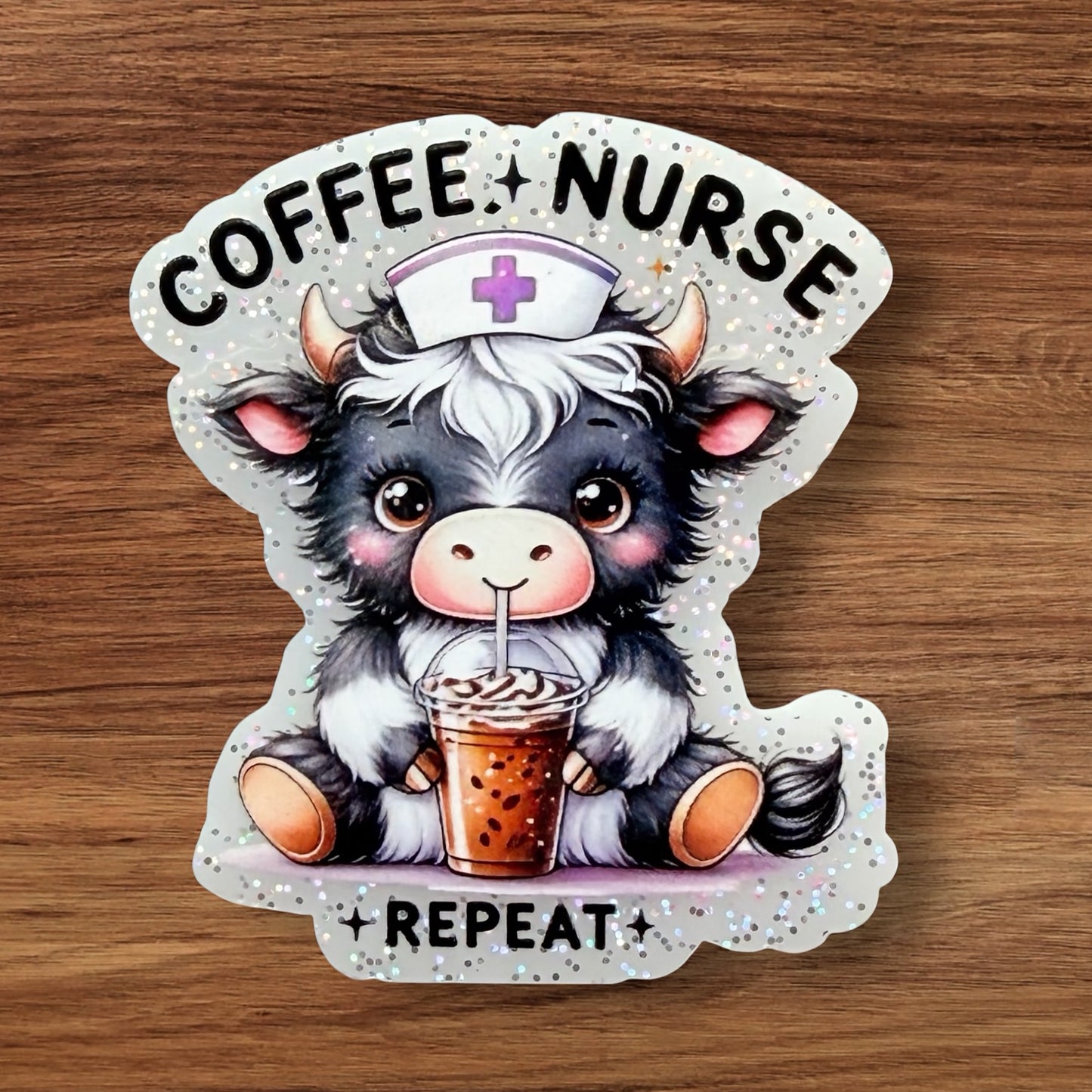 Coffee Nurse Repeat Acrylic Flatback