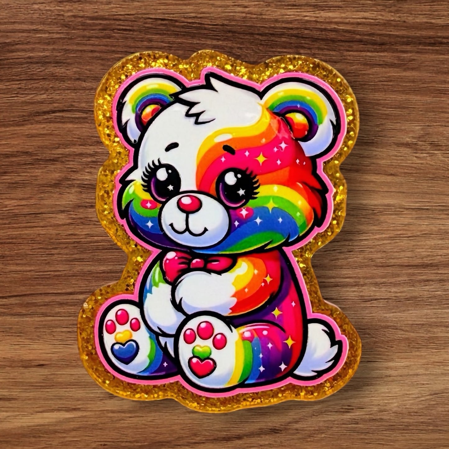 Colorful Bear Acrylic Flatback