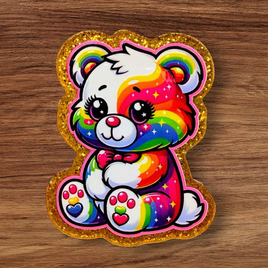 Colorful Bear Acrylic Flatback