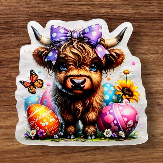 Easter Cow Acrylic Flatback