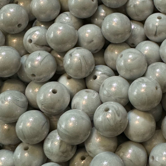 15mm Marble Chameleon Silicone Bead