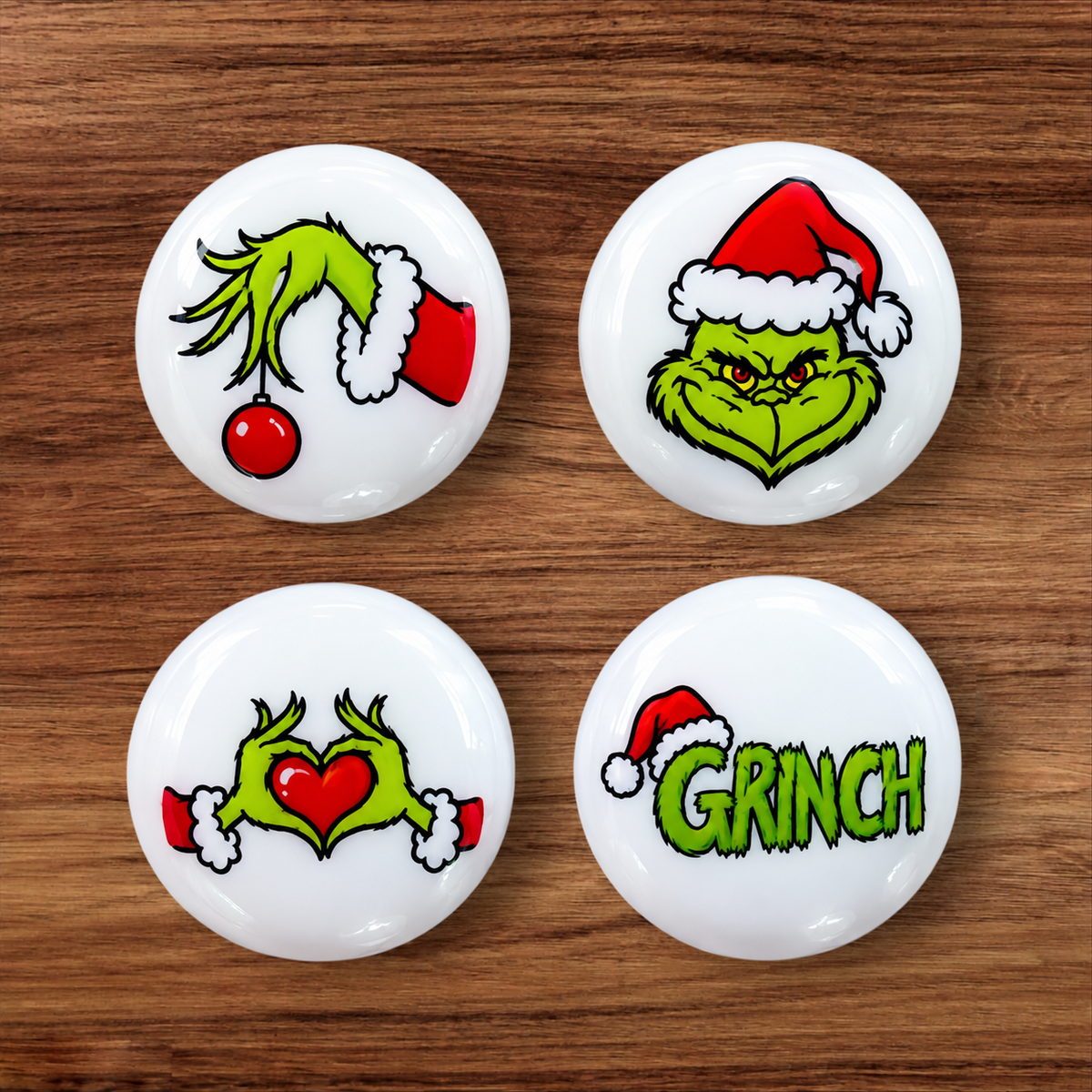 16mm Green Guy Acrylic Beads