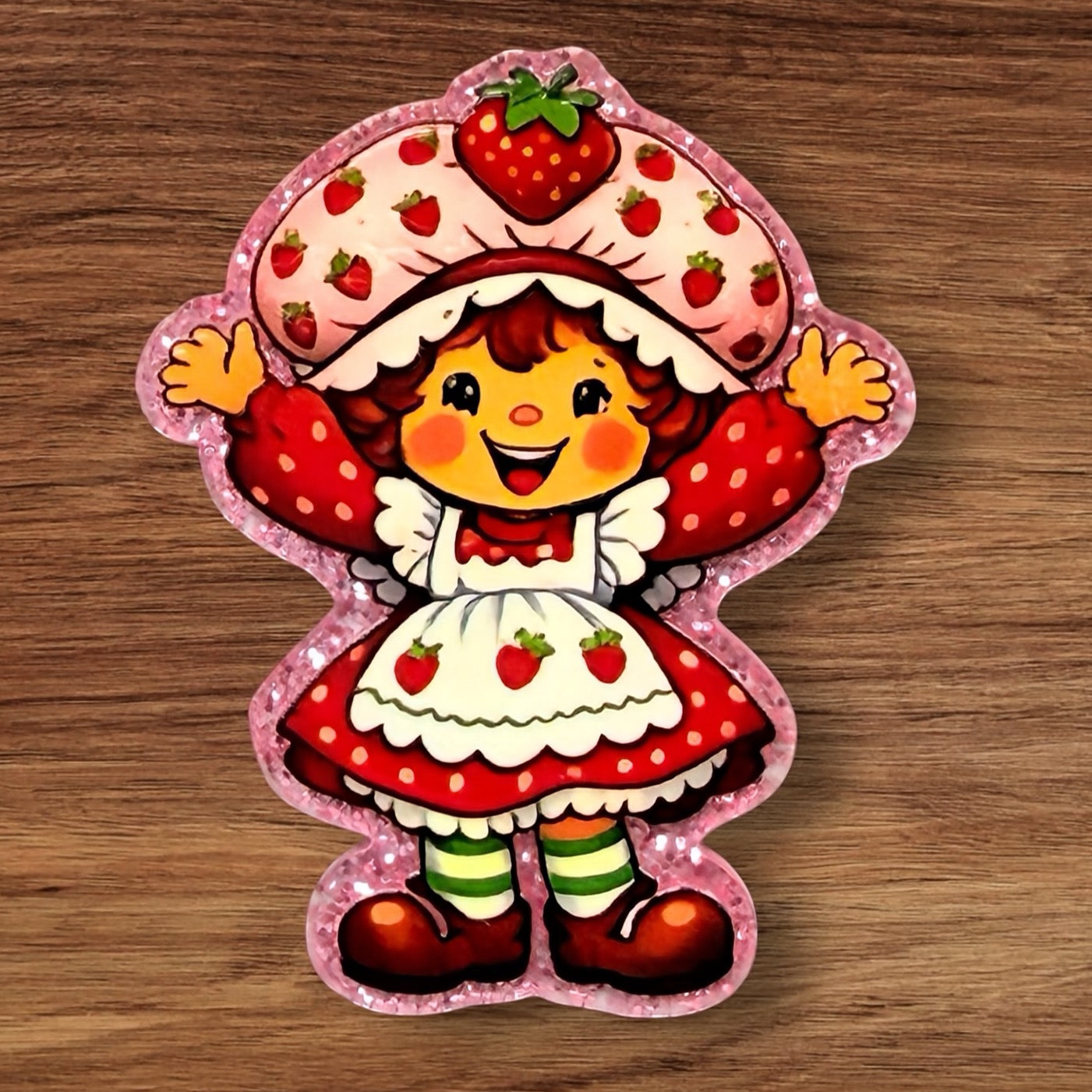 Strawberry Girl Acrylic Flatback