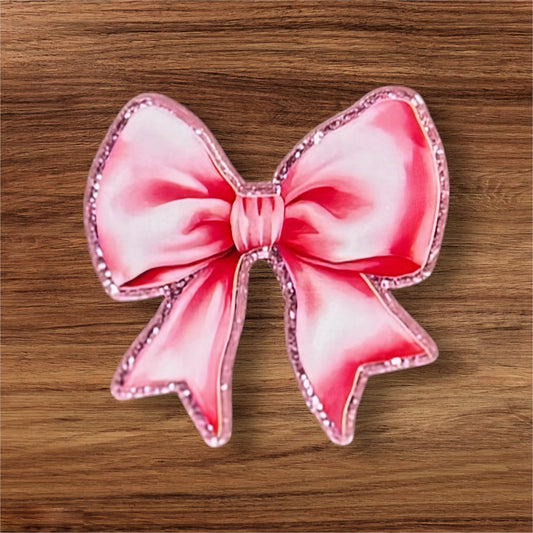 Pink Bow Acrylic Flatback