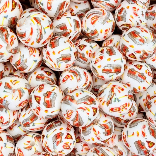 15mm Fire Truck Silicone Bead