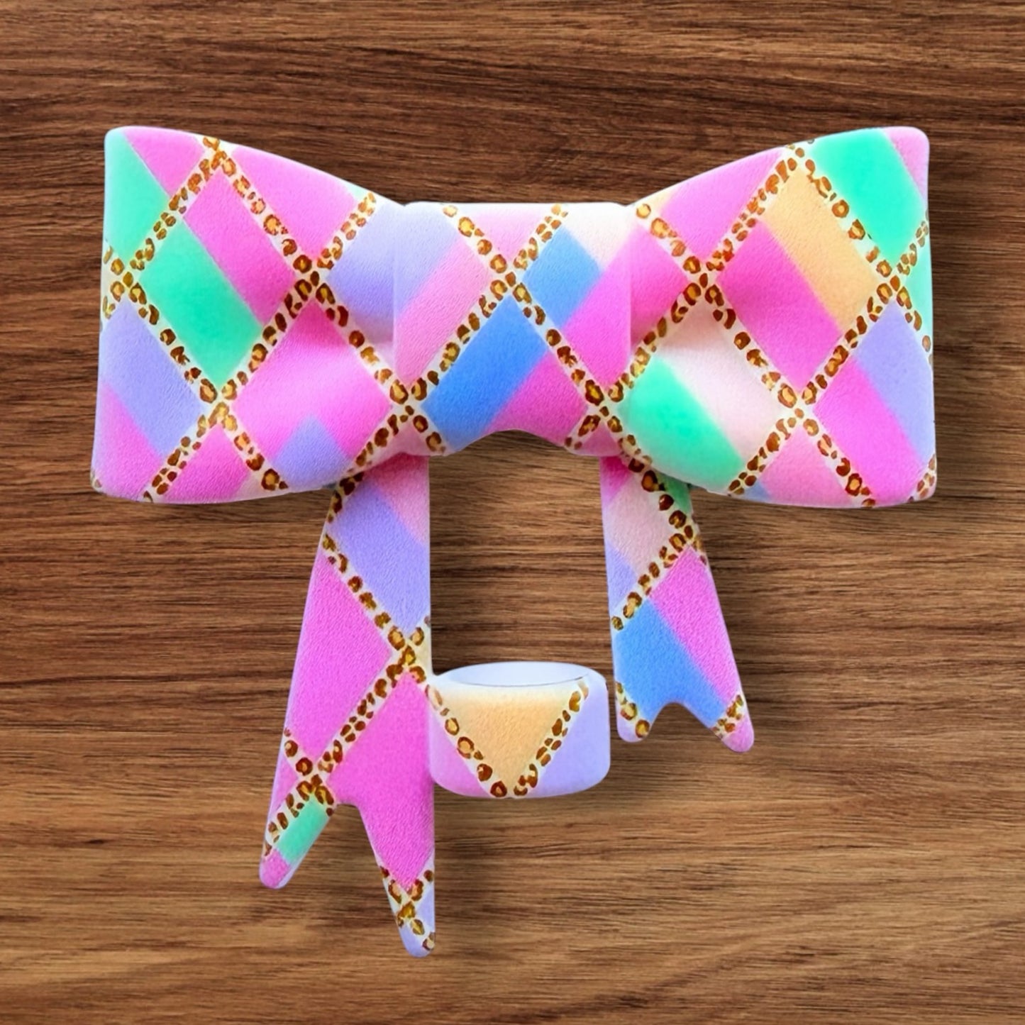 Pastel Lattice Bow Focal/Straw Topper