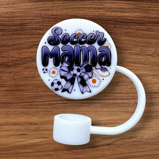 Soccer Mama Silicone Straw Topper (Custom)