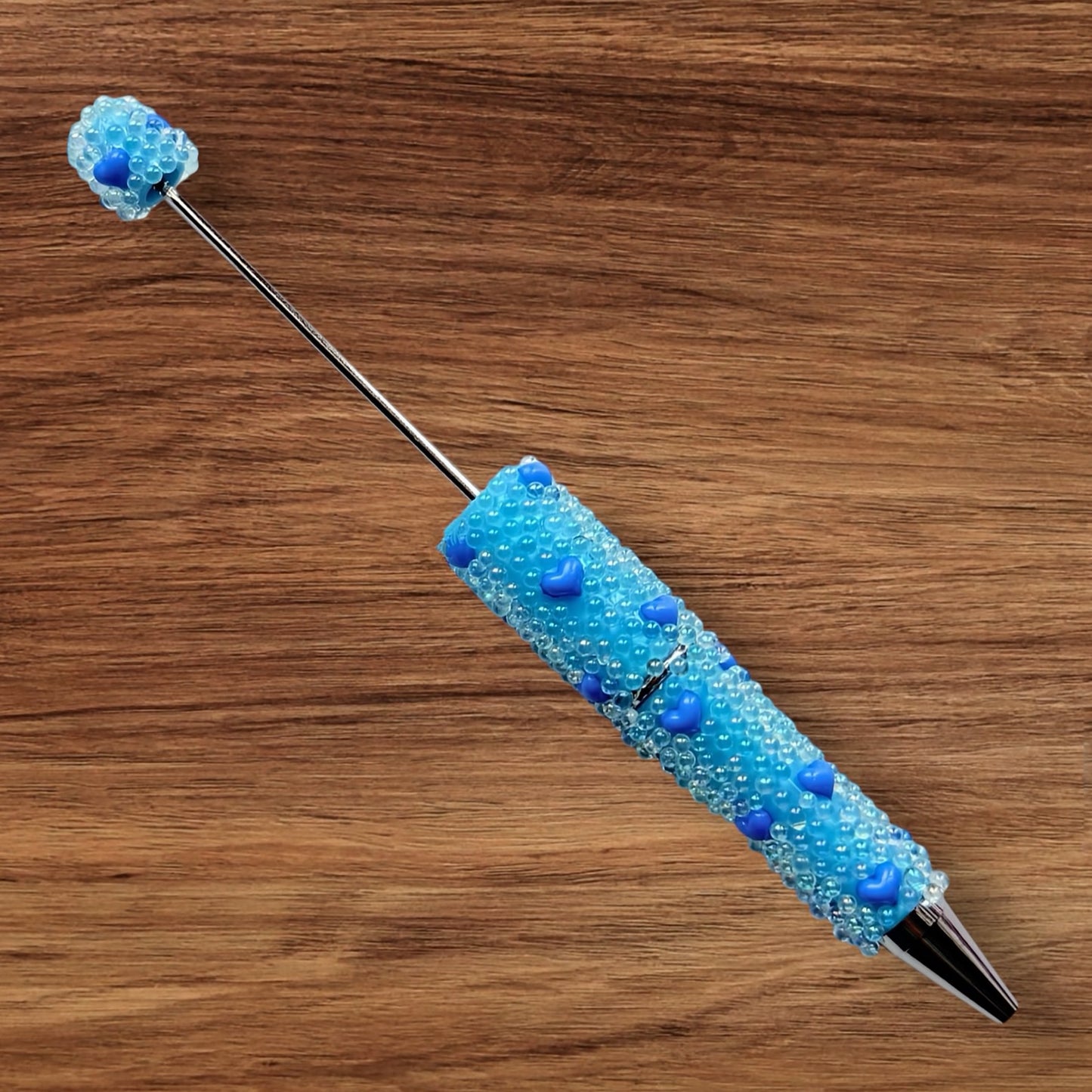 Fancy Beadable Pen With Hearts