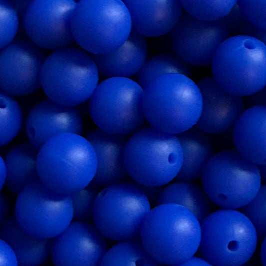 15mm Primary Blue Silicone Bead