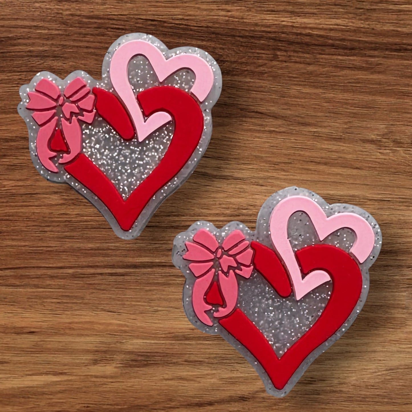 Glitter Hearts Focal
