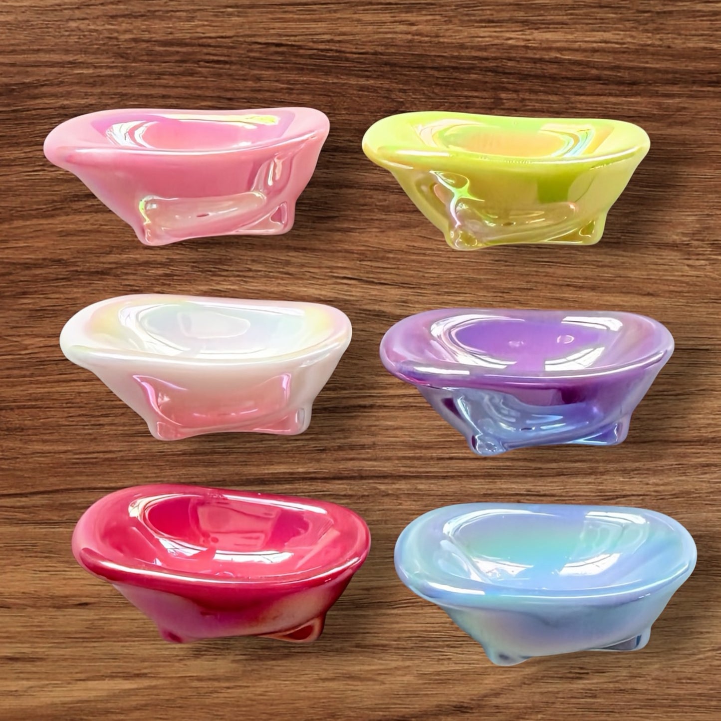 Iridescent Tub Acrylic Bead