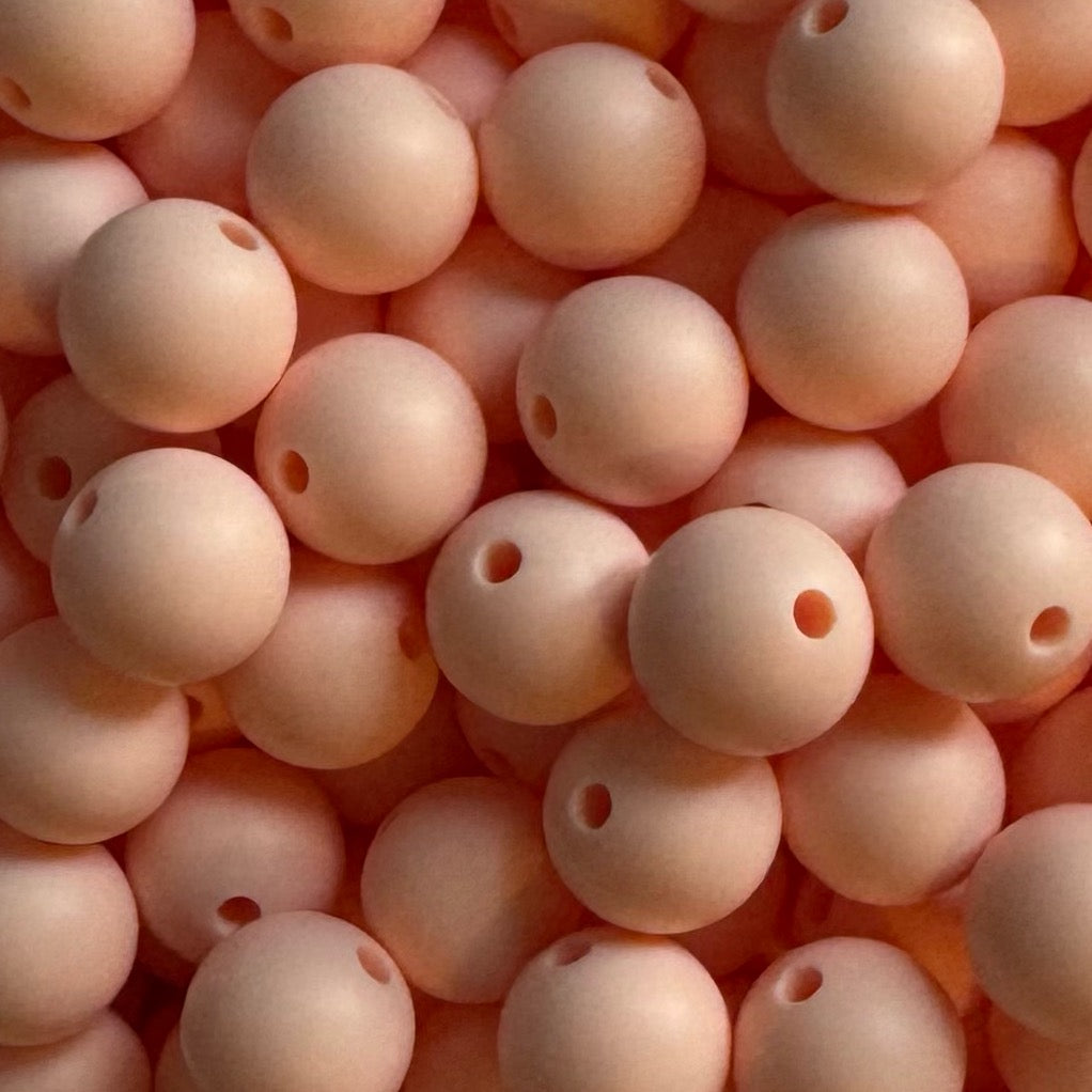 12mm Light Pink Silicone Bead