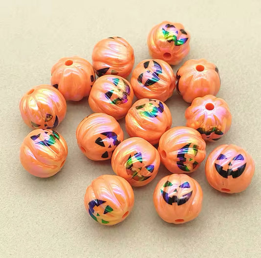 16mm Pumpkin Acrylic Bead