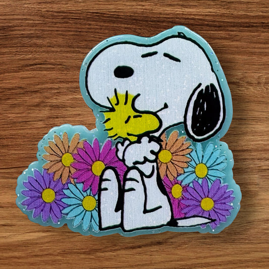 Dog & Bird Acrylic Flatback