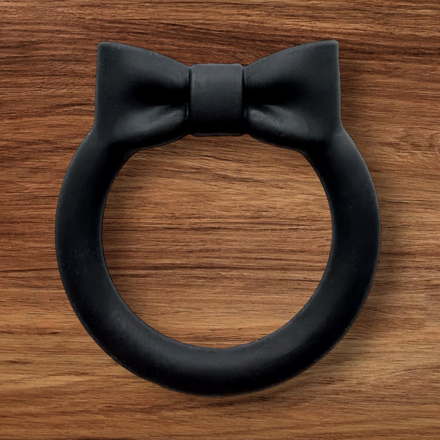 Silicone Bow Ring (Black)