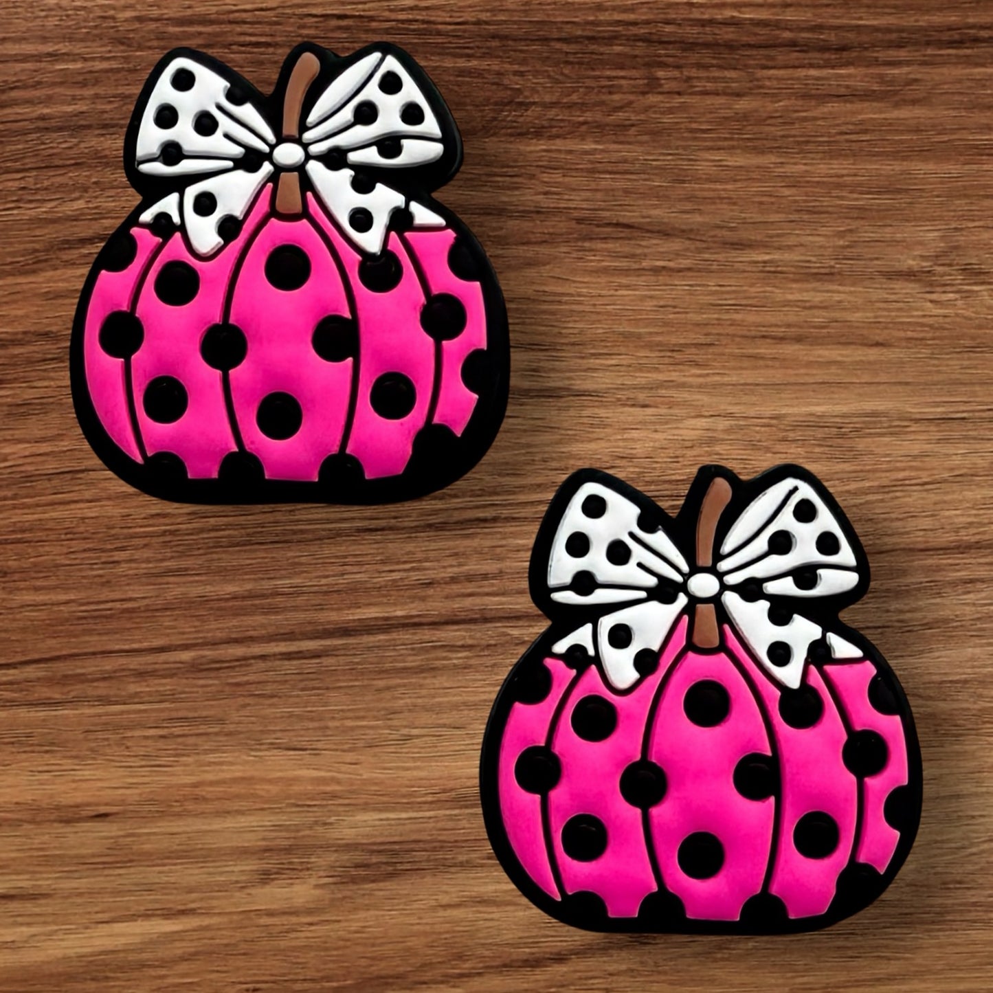Pink Polka Dot Pumpkin Focal