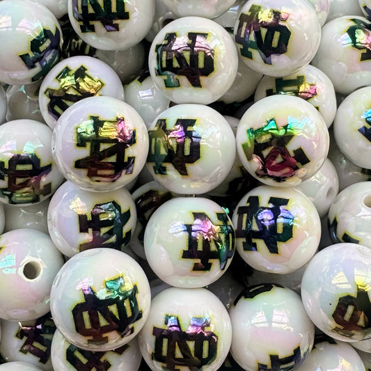 16mm Football Acrylic Bead