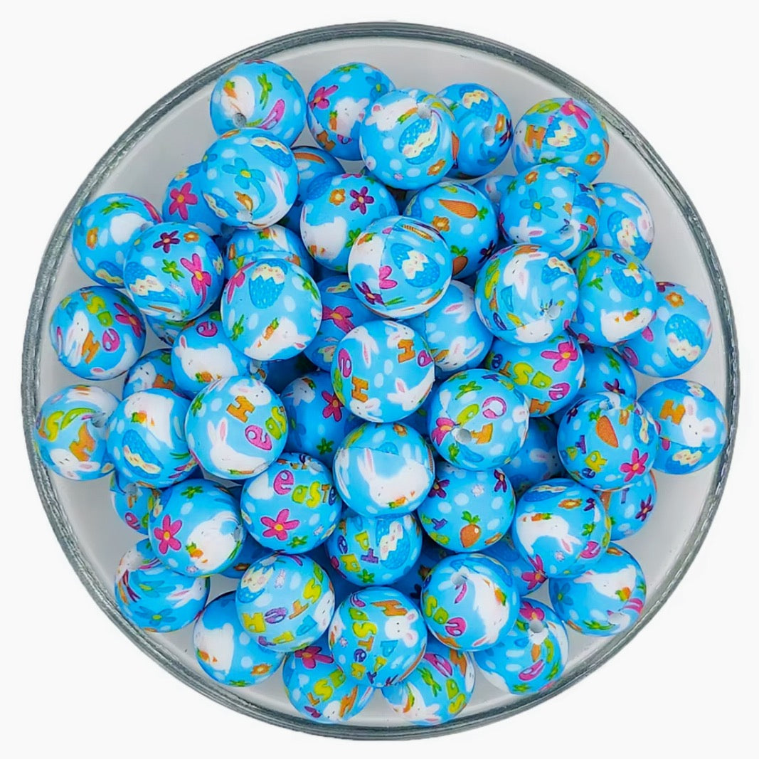 15mm Easter Silicone Beads #1