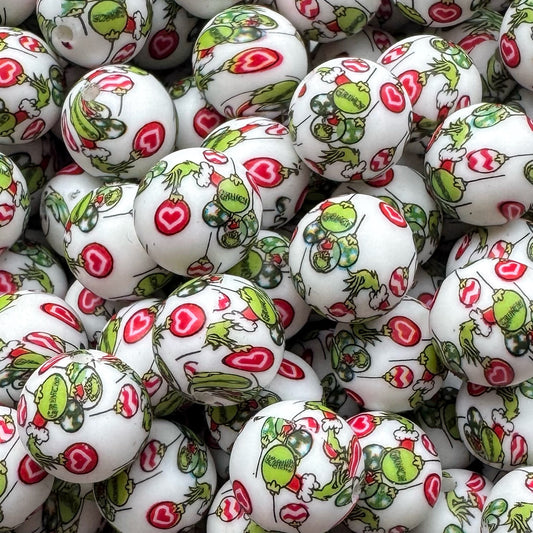 15mm Green Guy Silicone Bead