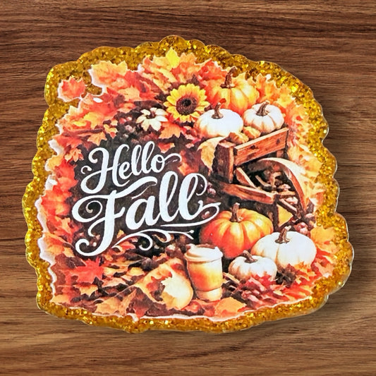 Hello Fall Acrylic Flatback