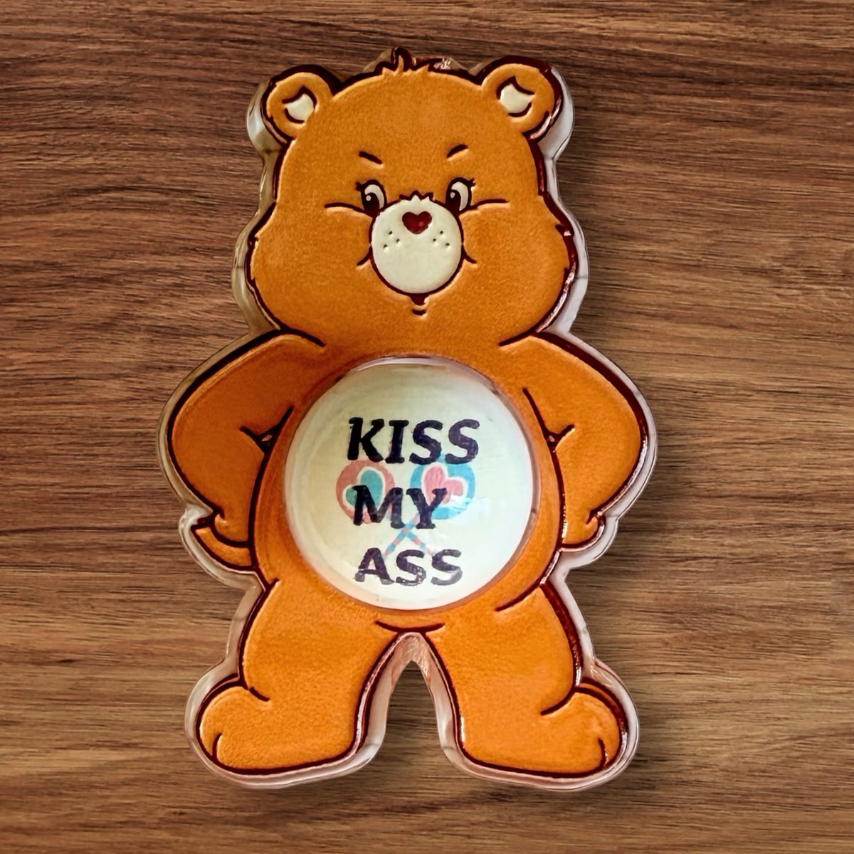 Acrylic Swear Bear Focal With Matching 16mm Bead Multiple Styles Available