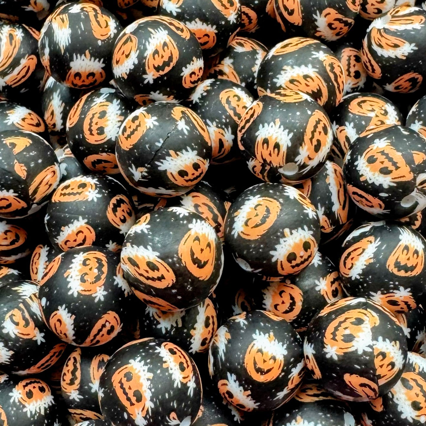 15mm Pumpkin Silicone Bead