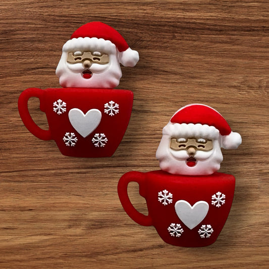 3-D Santa In Mug Focal