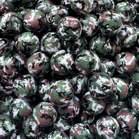 15mm Camouflage Silicone Bead